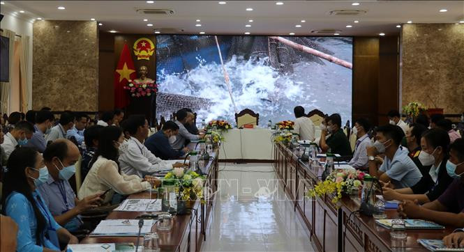 Quang cảnh Hội thảo. Ảnh: Lê Huy Hải – TTXVN Kiên Giang: Bàn giải pháp khai thác tiềm năng lợi thế nghề nuôi biển ảnh 1