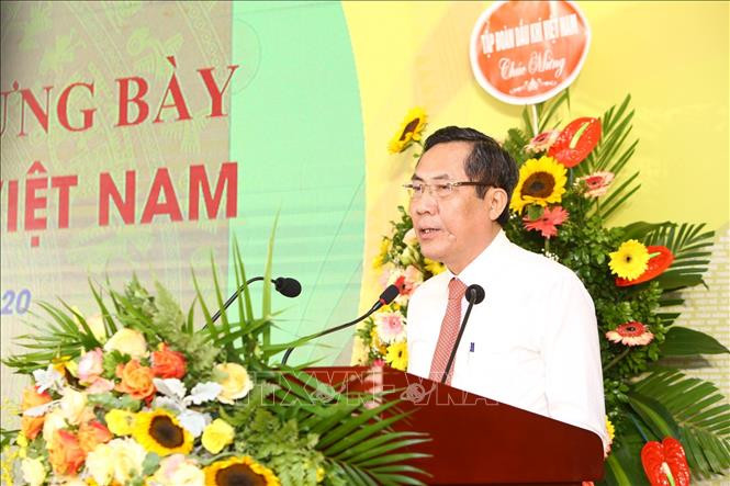 Chủ tịch Hội Nhà báo Việt Nam Thuận Hữu phát biểu khai mạc. Ảnh: Minh Quyết – TTXVN Khai trương Bảo tàng Báo chí Việt Nam ảnh 5