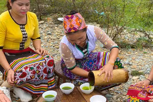 Độc đáo nước uống ‘chè đâm’ của đồng bào Thái