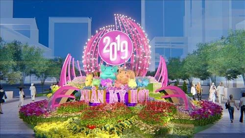 Đường hoa Nguyễn Huệ Tết Kỷ Hợi 2019 có chủ đề “Thành phố Hồ Chí Minh - Khát vọng vươn xa”