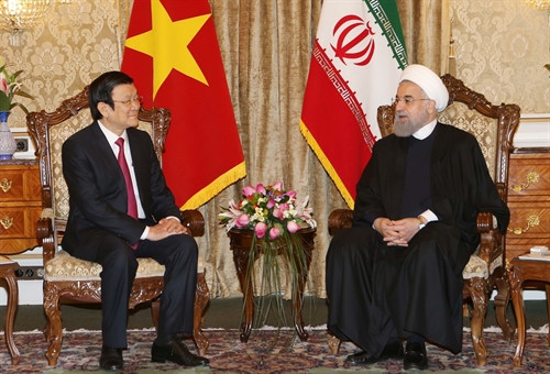 Chủ tịch nước Trương Tấn Sang hội đàm với Tổng thống Iran 