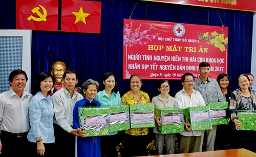 Tri ân gia đình và những người hiến thi hài cho khoa học