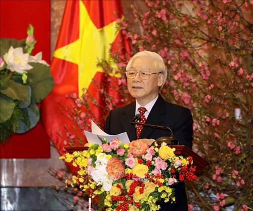Tổng Bí thư, Chủ tịch nước Nguyễn Phú Trọng chúc Tết lãnh đạo Đảng, Nhà nước, đồng bào, chiến sỹ cả nước