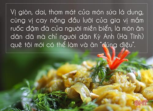Sứa lá dung - Món ăn dân dã đúng điệu của người Kỳ Anh
