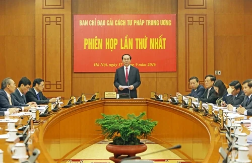 Chủ tịch nước Trần Đại Quang chủ trì họp Ban Chỉ đạo Cải cách tư pháp Trung ương