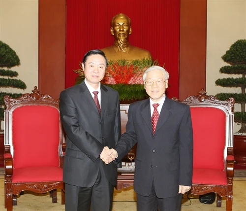 Tổng Bí thư Nguyễn Phú Trọng tiếp Đoàn đại biểu Đảng Cộng sản Trung Qu