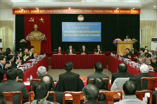 Hội nghị hướng dẫn cách tiến hành giới thiệu người ứng cử đối với các cơ quan tổ chức, đơn vị ở Trung ương