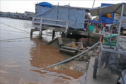 Cà Mau ban bố tình huống khẩn cấp sạt lở bờ biển Đông