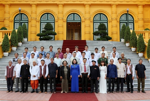 Phó Chủ tịch nước Đặng Thị Ngọc Thịnh tiếp đoàn đại biểu người có uy tín trong đồng bào dân tộc thiểu số tỉnh Bà Rịa-Vũng Tàu