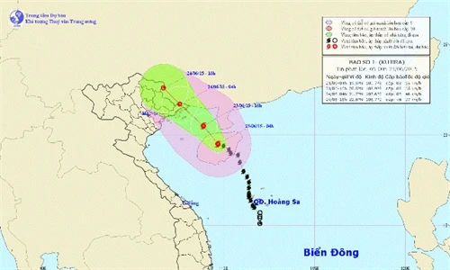 Bão số 1 qua đảo Hải Nam, chiều tối nay Đông Bắc Bộ mưa lớn
