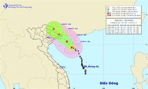 Bão số 1 qua đảo Hải Nam, chiều tối nay Đông Bắc Bộ mưa lớn