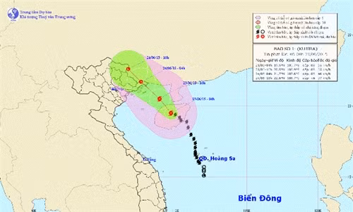 Bão số 1 qua đảo Hải Nam, chiều tối nay Đông Bắc Bộ mưa lớn