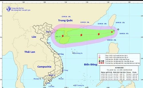 Thời tiết ngày 11/9: Áp thấp nhiệt đới di chuyển theo hướng Tây Tây Nam và có khả năng mạnh lên thành bão số 5