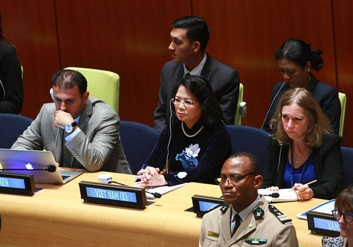 Phó Chủ tịch nước Đặng Thị Ngọc Thịnh phát biểu tại Phiên họp cấp cao của ECOSOC