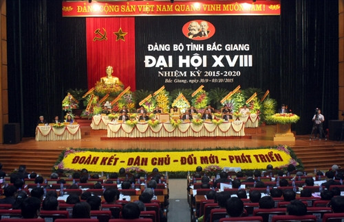 Đại hội đại biểu Đảng bộ tỉnh Bắc Giang lần thứ XVIII
