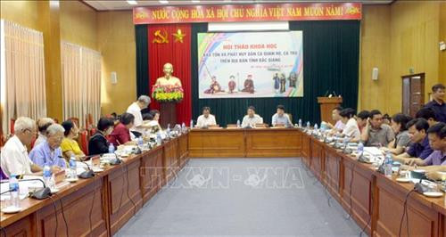 Bảo tồn, phát huy giá trị dân ca quan họ, ca trù