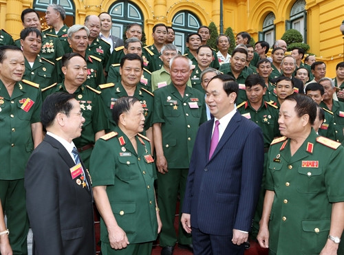 Chủ tịch nước Trần Đại Quang tiếp Đoàn đại biểu “Cựu chiến binh giúp nhau giảm nghèo, làm kinh tế giỏi”
