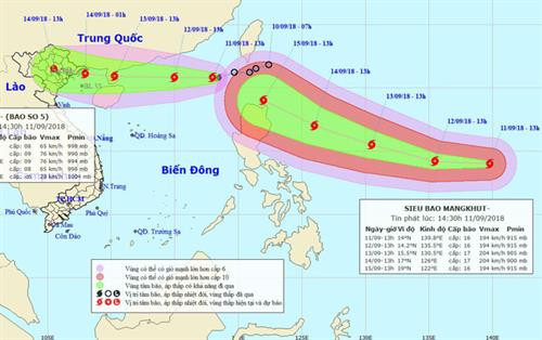 Thời tiết ngày 12/9: Bão số 5 có khả năng mạnh thêm, nguy cơ lũ quét, sạt lở đất và ngập úng cục bộ vùng trũng thấp ở tỉnh Phú Yên, Gia Lai
