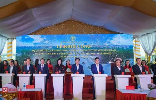 Khởi công xây dựng nút giao đường vành đai 3 với đường cao tốc Hà Nội – Hải Phòng
