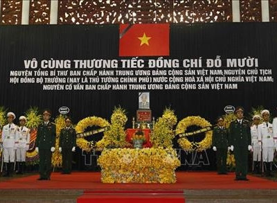 Lễ truy điệu và an táng nguyên Tổng Bí thư Đỗ Mười