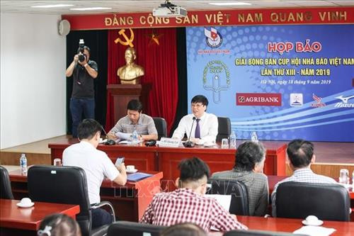 Giải Bóng bàn Cúp Hội nhà báo Việt Nam lần thứ XIII diễn ra từ 20 đến 22/9/2019