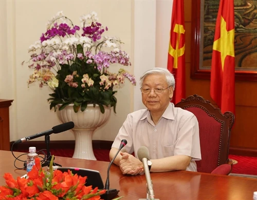 Tổng Bí thư Nguyễn Phú Trọng trả lời phỏng vấn của một số hãng thông tấn, báo chí Nhật Bản