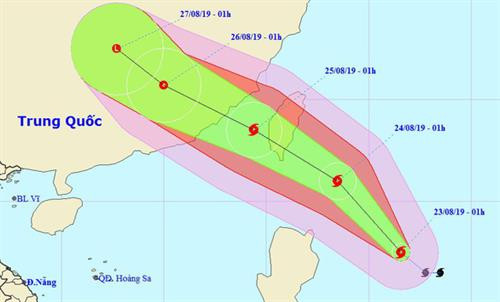 Thời tiết ngày 23/8/2019: Bão Bailu giật cấp 11 đi theo hướng Tây Bắc, Bắc Trung Bộ có mưa rất to và dông