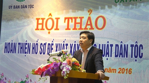 Hội thảo hoàn thiện hồ sơ đề xuất xây dựng Luật Dân tộc
