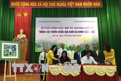 Phát hành đặc biệt bộ tem “Động vật Vườn quốc gia Kon Ka Kinh”
