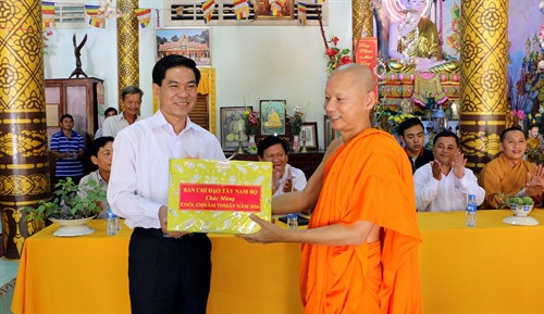 Ban Chỉ đạo Tây Nam bộ chúc tết Chôl Chnăm Thmây