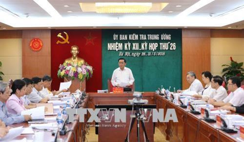 Thông báo về Kỳ họp 26 của Ủy ban Kiểm tra Trung ương