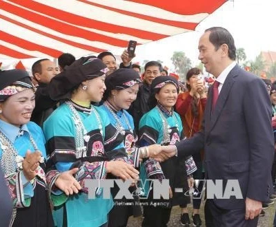 Chủ tịch nước Trần Đại Quang: Thực hiện những giải pháp, việc làm cụ thể, thiết thực hỗ trợ đồng bào các dân tộc