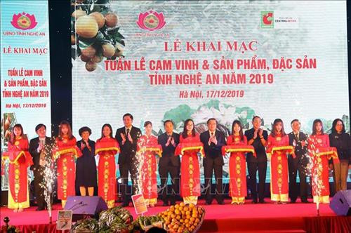 Khai mạc “Tuần lễ cam Vinh và sản phẩm, đặc sản Nghệ An 2019" tại Hà Nội