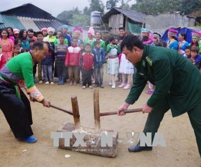Xuân về với các chiến sỹ biên phòng cắm bản ở Quang Chiểu