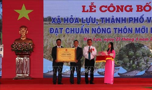 Hậu Giang: Xã cuối cùng của thành phố Vị Thanh được công nhận xã nông thôn mới