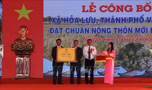 Hậu Giang: Xã cuối cùng của thành phố Vị Thanh được công nhận xã nông thôn mới