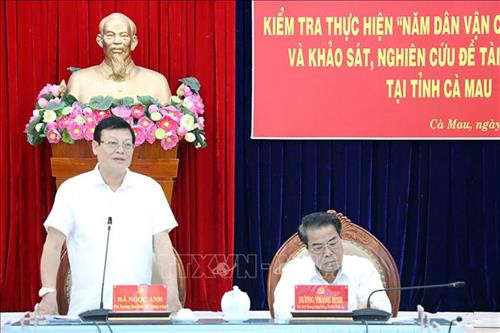Đoàn công tác Ban Dân vận Trung ương làm việc tại Cà Mau