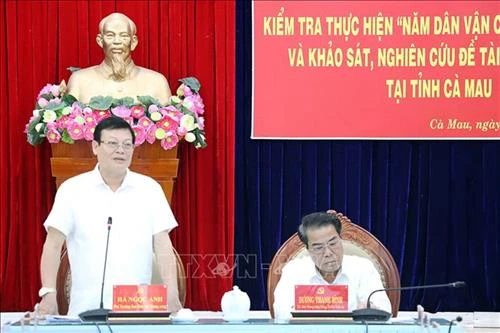 Đoàn công tác Ban Dân vận Trung ương làm việc tại Cà Mau