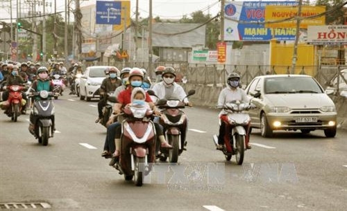 Giao thông tại Thanh phố Hồ Chí Minh đã đông đúc trở lại sau Tết