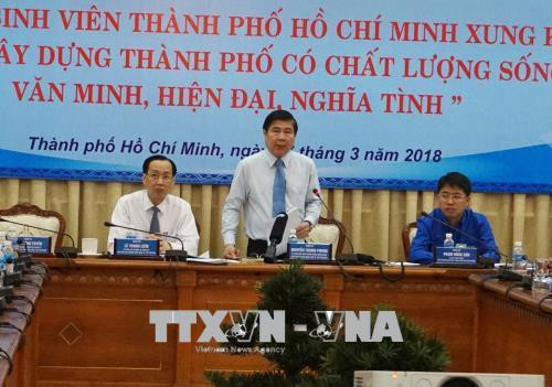 Thành phố Hồ Chí Minh: Luôn đồng hành cùng sinh viên trong học tập, lao động