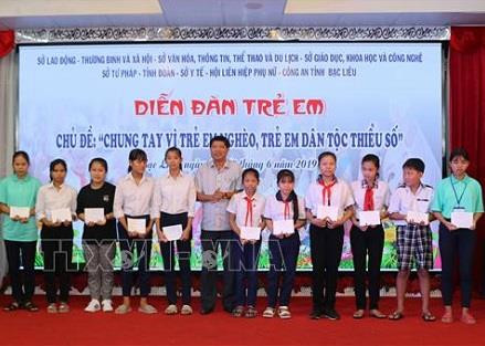 Bạc Liêu chung tay vì trẻ em nghèo, trẻ em dân tộc thiểu số