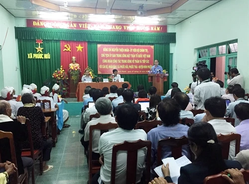 Chủ tịch Ủy ban Trung ương MTTQ Việt Nam gặp gỡ lắng nghe tâm tư, nguyện vọng đồng bào dân tộc Chăm