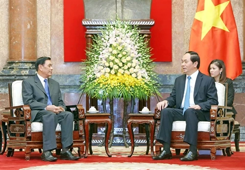 Chủ tịch nước Trần Đại Quang tiếp Chủ nhiệm Văn phòng Chủ tịch nước Lào