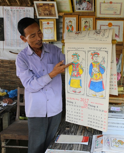 Tranh làng Sình vào mùa Tết