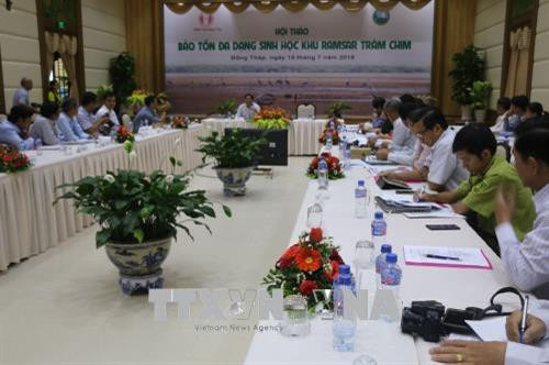 Tìm giải pháp bảo tồn hiệu quả đa dạng sinh học khu Ramsar Tràm Chim