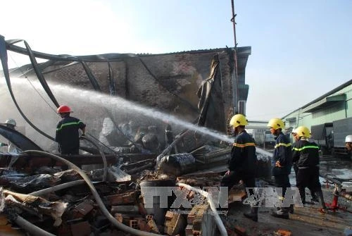 Cháy lớn tại nhà xưởng ở quận 9, Thành phố Hồ Chí Minh