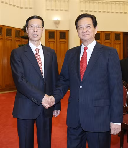 Thủ tướng Nguyễn Tấn Dũng tiếp Phó Thủ tướng Quốc vụ viện Trung Quốc Trương Cao Lệ