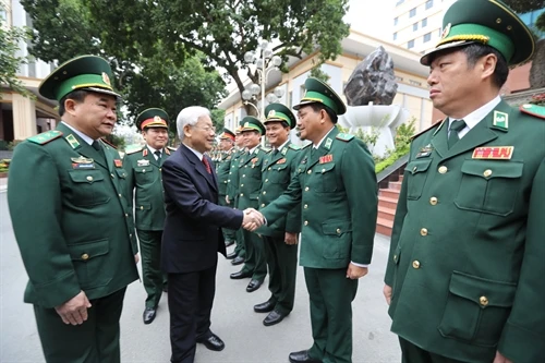 Tổng Bí thư Nguyễn Phú Trọng thăm, chúc Tết tại Bộ Tư lệnh Bộ đội Biên phòng