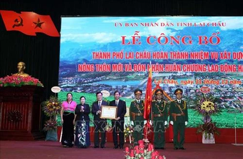 Lễ công bố thành phố Lai Châu đạt chuẩn nông thôn mới 