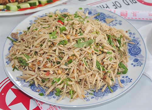 Bánh tráng sắn xúc mít trộn